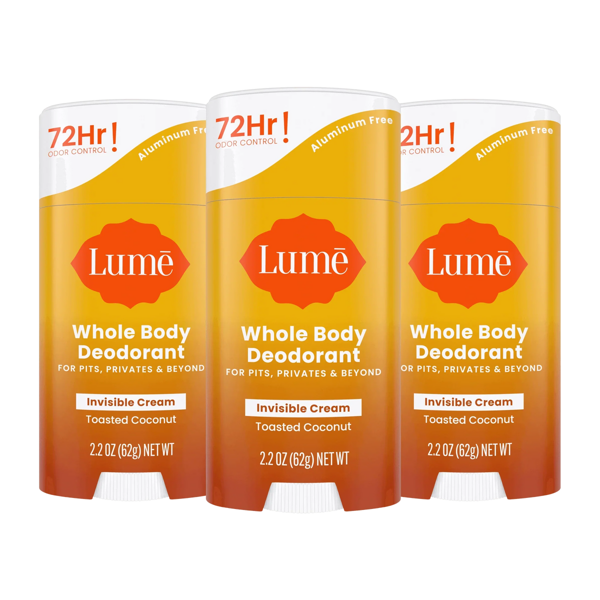 Toasted Coconut | Cream Stick Deodorant 3-Pack